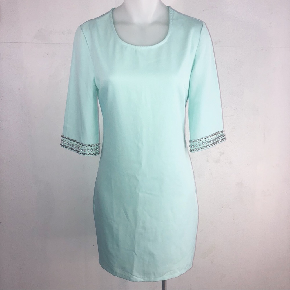 Lulu’s Sleeving Beauty mint green mini dress Sz XS
